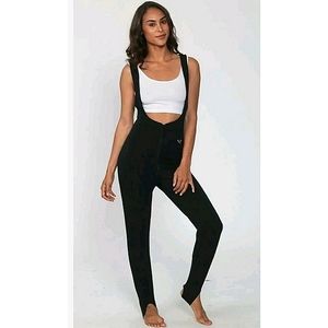 Vintage 90's Fera International Bib Ski Snow Pants Black Size 4R